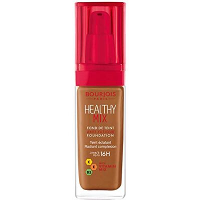 Bourjois Fond de Teint Healthy Mix Anti-fatigue et Révélateur d'Eclat Teint unifié, frais et hydraté Longue Tenue 62 Cappucino 30ml Bourjois Fond de Teint Healthy Mix Anti-fatigue et Révélateur d'Eclat Teint unifié, frais et hydraté Longue Tenue 62 Cappucino 30ml