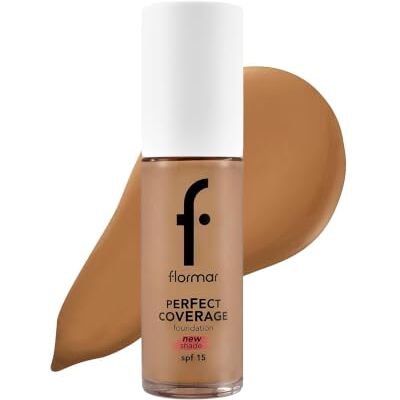 Flormar Perfect Coverage Foundation – Fond de teint liquide haute couvrance avec SPF 15 – hydratation longue durée pour un fini naturel avec protection solaire quotidienne, 135 Hazel Flormar Perfect Coverage Foundation – Fond de teint liquide haute couvrance avec SPF 15 – hydratation longue durée pour un fini naturel avec protection solaire quotidienne, 135 Hazel