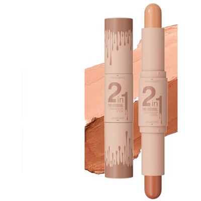 JUDEWY Bâton de Contour Double Bâton, Contour 2 en 1 en Crème, Stylo Éclairant, Modulable, Longue Tenue Et Résistant aux bavures (03) JUDEWY Bâton de Contour Double Bâton, Contour 2 en 1 en Crème, Stylo Éclairant, Modulable, Longue Tenue Et Résistant aux bavures (03)
