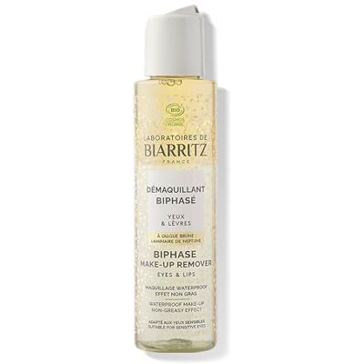 Laboratoire de Biarritz Laboratoires de Biarritz Démaquillant Biphasé Yeux et Lèvres Élimine Rapidement tous les Types de Maquillage Certifié Bio Formule Vegan Fabriqué en France 125 ml Laboratoire de Biarritz Laboratoires de Biarritz Démaquillant Biphasé Yeux et Lèvres Élimine Rapidement tous les Types de Maquillage Certifié Bio Formule Vegan Fabriqué en France 125 ml