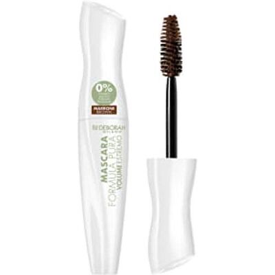 DEBORAH Milano Mascara Formula Pura, haute tolérance sans parabènes, effet volumisant à longue tenue, avec huile d'argan pour cils forts et protégés, marron, 12 ml DEBORAH Milano Mascara Formula Pura, haute tolérance sans parabènes, effet volumisant à longue tenue, avec huile d'argan pour cils forts et protégés, marron, 12 ml