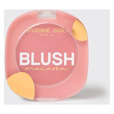 Vivienne Sabó VIVIENNE SABO Rouge Matte Face Blush Macaron Cool Pink 4,1 g Facile à mélanger, texture gel soyeuse, teinte rose froid pour une couleur fraîche et naturelle des joues, look polyvalent Vivienne Sabó VIVIENNE SABO Rouge Matte Face Blush Macaron Cool Pink 4,1 g Facile à mélanger, texture gel soyeuse, teinte rose froid pour une couleur fraîche et naturelle des joues, look polyvalent