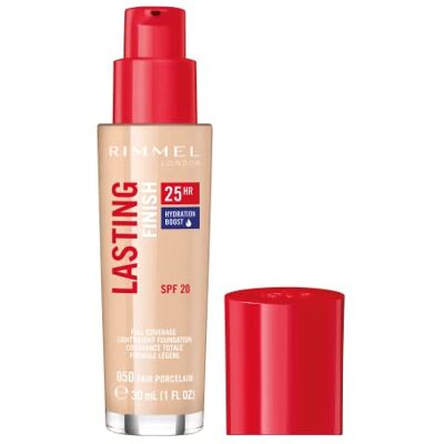 Rimmel Fond de teint Lasting Finish 25h Couvrance totale Longue tenue Hydratation 050 Porcelaine Rimmel Fond de teint Lasting Finish 25h Couvrance totale Longue tenue Hydratation 050 Porcelaine