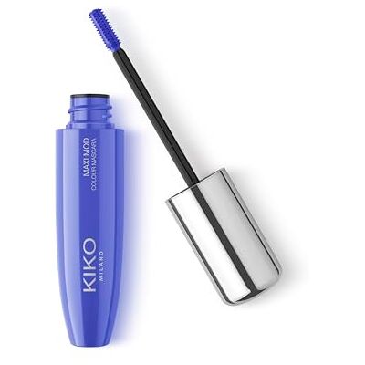 Kiko Milano Maxi Mod Colour Mascara Teinte 01 Electric Blue Coloré +200% Volume Tenue 10 Heures Mini Brosse Huile d’Argan Kiko Milano Maxi Mod Colour Mascara Teinte 01 Electric Blue Coloré +200% Volume Tenue 10 Heures Mini Brosse Huile d’Argan