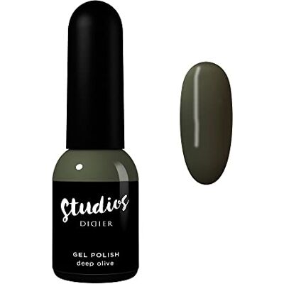 DIDIER LAB Premium Studios Vernis semi-permanent à ongles Deep Olive Gel Polish UV LED TPO Free Longue durée et facile à utiliser Haute pigmentation Vernis gel Soak-Off résistant 8 ml DIDIER LAB Premium Studios Vernis semi-permanent à ongles Deep Olive Gel Polish UV LED TPO Free Longue durée et facile à utiliser Haute pigmentation Vernis gel Soak-Off résistant 8 ml