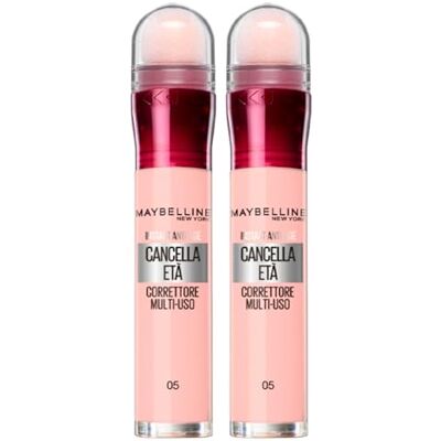 Maybelline New York Instant Anti-Age Effacer Age Correcteur Multifonction Couleur 05 Rose Illuminant avec Applicateur Éponge 2 Cosmétiques Maybelline New York Instant Anti-Age Effacer Age Correcteur Multifonction Couleur 05 Rose Illuminant avec Applicateur Éponge 2 Cosmétiques