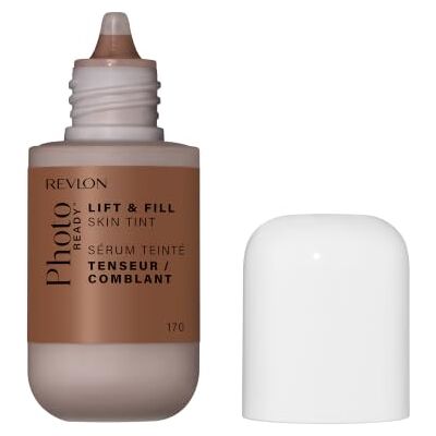 REVLON PhotoReady Lift & Fill Skin Tint, Sérum teinté repulpant et floutant, Formule fluide, Couvrance légère, Fini lumineux, Stévioside et Squalane, Maquillage pour le teint, 170, 30 ml REVLON PhotoReady Lift & Fill Skin Tint, Sérum teinté repulpant et floutant, Formule fluide, Couvrance légère, Fini lumineux, Stévioside et Squalane, Maquillage pour le teint, 170, 30 ml