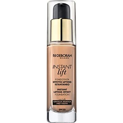 DEBORAH Milano Fond de teint Instant Lift SPF 30, 03 Sand, effet lifting et éclaircissant, formule antioxydante avec Centella Asiatique, donne une peau élastique, tonique et poncée, 30 ml DEBORAH Milano Fond de teint Instant Lift SPF 30, 03 Sand, effet lifting et éclaircissant, formule antioxydante avec Centella Asiatique, donne une peau élastique, tonique et poncée, 30 ml