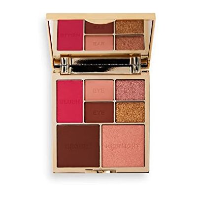 Revolution Pro , True Love Palette Yeux & Visage, Blusher/Bronzer/Highlighter Visage, x4 Pans d'Ombre à Paupières, Palette 7 Pan Multi-Usage, Finition Matte & Scintillante, Peaux Moyennes Foncées. Revolution Pro , True Love Palette Yeux & Visage, Blusher/Bronzer/Highlighter Visage, x4 Pans d'Ombre à Paupières, Palette 7 Pan Multi-Usage, Finition Matte & Scintillante, Peaux Moyennes Foncées.