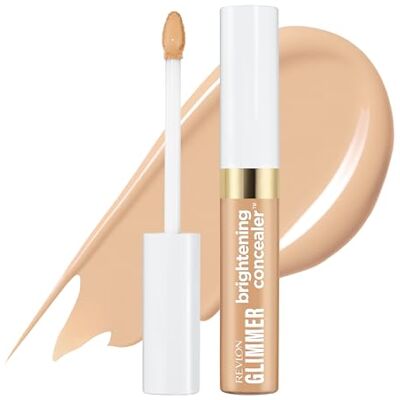 REVLON Glimmer Brightening Concealer, Anti Cernes illuminateur, Couvrance légère, Vitamine C, Caféine et Stévioside, Sans transfert, Tenue 24h, 135, 9 ml REVLON Glimmer Brightening Concealer, Anti Cernes illuminateur, Couvrance légère, Vitamine C, Caféine et Stévioside, Sans transfert, Tenue 24h, 135, 9 ml
