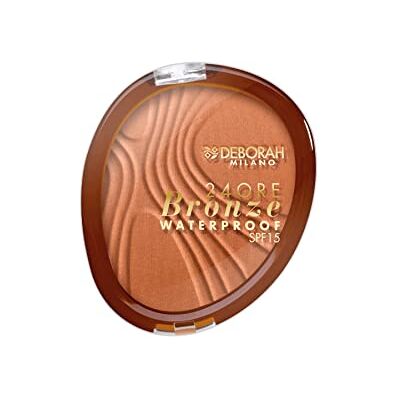 DEBORAH Milano Terra Visage Compact 24 Heures Bronze SPF 15, 01 Light Rose, Bronzer à texture imperméable et à longue durée, donne une peau brillante et naturellement bronzée, 12 gr DEBORAH Milano Terra Visage Compact 24 Heures Bronze SPF 15, 01 Light Rose, Bronzer à texture imperméable et à longue durée, donne une peau brillante et naturellement bronzée, 12 gr