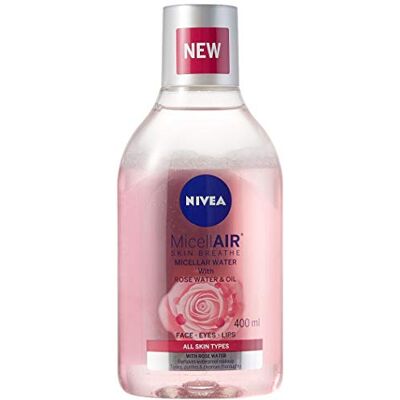 NIVEA Eau micellaire biphasée avec huile et eau de rose bio 400 ml, démaquillant biphasique pour maquillage long lasting et waterproof, nettoyant visage doux sur les yeux et les cils NIVEA Eau micellaire biphasée avec huile et eau de rose bio 400 ml, démaquillant biphasique pour maquillage long lasting et waterproof, nettoyant visage doux sur les yeux et les cils