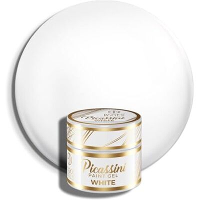 Boska Nails Picassini Paint Gel White 5 ml hautement pigmenté Nail Art pour French Babyboomer Détails fins Gel UV/LED pour des contours précis Boska Nails Picassini Paint Gel White 5 ml hautement pigmenté Nail Art pour French Babyboomer Détails fins Gel UV/LED pour des contours précis