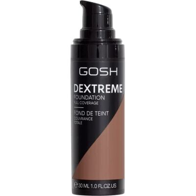 GOSH Dextreme Fond de teint Full Coverage 30 ml, maquillage liquide, hydratant pour un teint impeccable, maquillage du visage végétalien, à haut pouvoir couvrant, couvrant les boutons et les cernes, GOSH Dextreme Fond de teint Full Coverage 30 ml, maquillage liquide, hydratant pour un teint impeccable, maquillage du visage végétalien, à haut pouvoir couvrant, couvrant les boutons et les cernes,