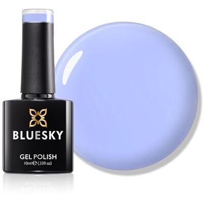 BLUESKY Gel Nail Polish 10ml, Sky Luster SS2608, Blue Gel Nail Polish for 21 Day Manicure, Requires Curing Under LED UV Nail Lamp BLUESKY Gel Nail Polish 10ml, Sky Luster SS2608, Blue Gel Nail Polish for 21 Day Manicure, Requires Curing Under LED UV Nail Lamp