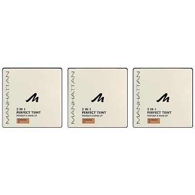 Manhattan Perfect Teint Powder & Maquillage Sunbeige 21 Lot de 3 (3 x 9 g) Manhattan Perfect Teint Powder & Maquillage Sunbeige 21 Lot de 3 (3 x 9 g)