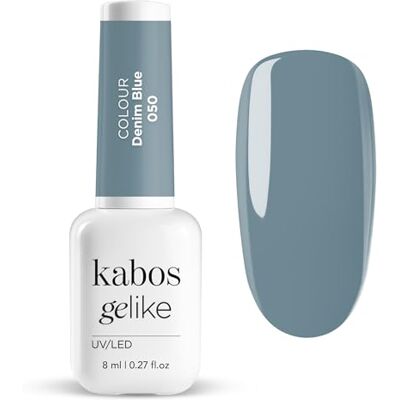 Kabos Gelike Vernis Hybride Bleu UV/LED 050 Denim Blue 8 ml Kabos Gelike Vernis Hybride Bleu UV/LED 050 Denim Blue 8 ml