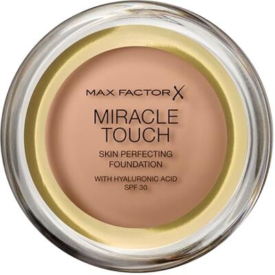 Max Factor Miracle Touch Foundation Lightweight Cream To Liquid Formula SPF 30 & Hyaluronic Acid 80 Bronze Max Factor Miracle Touch Foundation Lightweight Cream To Liquid Formula SPF 30 & Hyaluronic Acid 80 Bronze