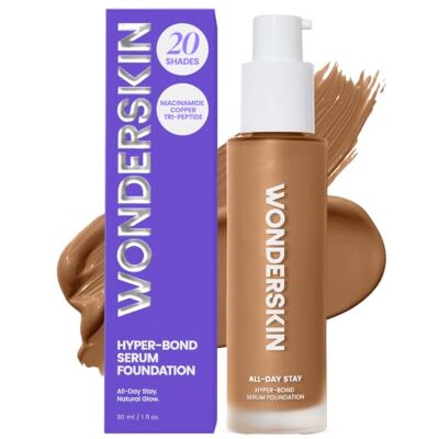 Wonderskin Hyper-Bond Serum Foundation – Waterproof, Afdrukvrij, 24U Langhoudende Make-up met Niacinamide & Hyaluronzuur – Lichte, Natuurlijke Finish, Vegan & Dierproefvrij (Dream) Wonderskin Hyper-Bond Serum Foundation – Waterproof, Afdrukvrij, 24U Langhoudende Make-up met Niacinamide & Hyaluronzuur – Lichte, Natuurlijke Finish, Vegan & Dierproefvrij (Dream)