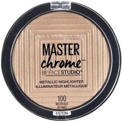 Maybelline New York Master Chrome Poudre de Visage N°100 Illuminateur Visage, Épaules et Décolleté Maybelline New York Master Chrome Poudre de Visage N°100 Illuminateur Visage, Épaules et Décolleté