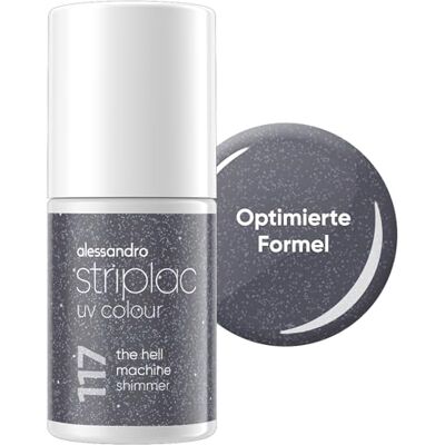 alessandro Striplac The Hell Machine Shimmer Vernis à ongles UV Couvrant et résistant aux rayures jusqu'à 15 jours Application facile Technologie de pelage douce Vegan Gris 6,5 ml alessandro Striplac The Hell Machine Shimmer Vernis à ongles UV Couvrant et résistant aux rayures jusqu'à 15 jours Application facile Technologie de pelage douce Vegan Gris 6,5 ml
