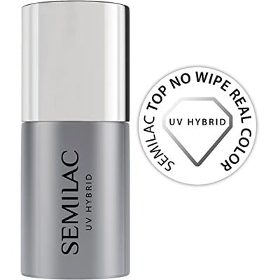 Semilac Top Coat Para Esmalte Semipermanente Top No Wipe Real Color 7Ml Santé et soins personnels Semilac Top Coat Para Esmalte Semipermanente Top No Wipe Real Color 7Ml Santé et soins personnels