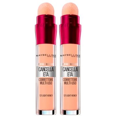 Maybelline 2 x New York L'âge Anticernes Liquide Multi-usages Couleur 121 Light Honey 2 Correcteurs Maybelline 2 x New York L'âge Anticernes Liquide Multi-usages Couleur 121 Light Honey 2 Correcteurs