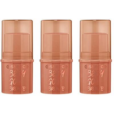 Essence Cosmetics Bâton bronzant bronze essence baby got, poudre bronzante n°10 cinnamon spice, marron, frais, naturel, végétalien, sans particules de microplastique, sans nanoparticules, lot de 3 (3 x 5,5 g) Essence Cosmetics Bâton bronzant bronze essence baby got, poudre bronzante n°10 cinnamon spice, marron, frais, naturel, végétalien, sans particules de microplastique, sans nanoparticules, lot de 3 (3 x 5,5 g)