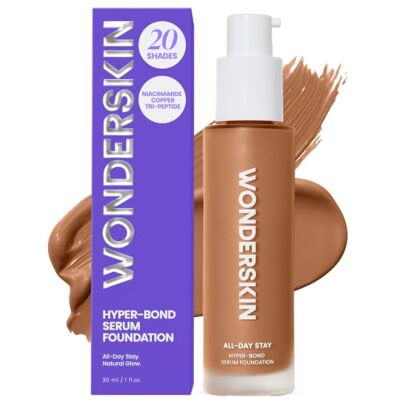 Wonderskin Hyper-Bond Serum Foundation – Waterproof, Afdrukvrij, 24U Langhoudende Make-up met Niacinamide & Hyaluronzuur – Lichte, Natuurlijke Finish, Vegan & Dierproefvrij (Energy) Wonderskin Hyper-Bond Serum Foundation – Waterproof, Afdrukvrij, 24U Langhoudende Make-up met Niacinamide & Hyaluronzuur – Lichte, Natuurlijke Finish, Vegan & Dierproefvrij (Energy)