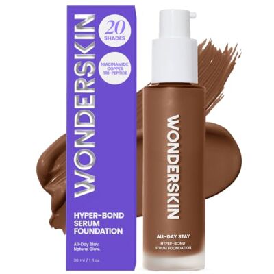 Wonderskin Hyper-Bond Serum Foundation – Waterproof, Afdrukvrij, 24U Langhoudende Make-up met Niacinamide & Hyaluronzuur – Lichte, Natuurlijke Finish, Vegan & Dierproefvrij (Moxy) Wonderskin Hyper-Bond Serum Foundation – Waterproof, Afdrukvrij, 24U Langhoudende Make-up met Niacinamide & Hyaluronzuur – Lichte, Natuurlijke Finish, Vegan & Dierproefvrij (Moxy)