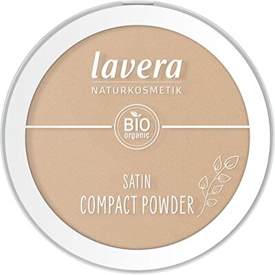 lavera Satin Compact Powder Tanné 03 Nude Huile d'amande biologique et poudre de riz biologique Vegan Opacifiant Longue durée Texture veloutée (1 x 9,5 g) lavera Satin Compact Powder Tanné 03 Nude Huile d'amande biologique et poudre de riz biologique Vegan Opacifiant Longue durée Texture veloutée (1 x 9,5 g)