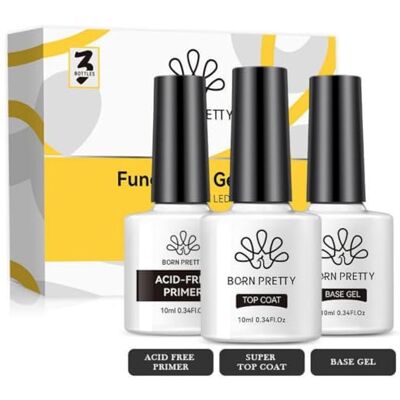 Born Pretty Primer, Base Coat et Top Coat Kit de démarrage de vernis gel Kit de vernis gel Vernis gel Vernis à ongles gel Base coat Top Coat Born Pretty Primer, Base Coat et Top Coat Kit de démarrage de vernis gel Kit de vernis gel Vernis gel Vernis à ongles gel Base coat Top Coat