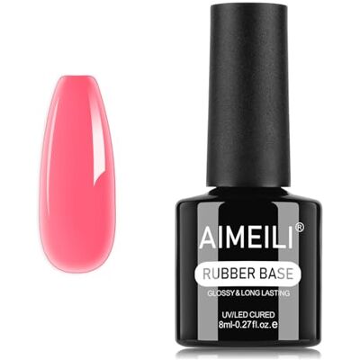 AIMEILI 5 en 1 Rubber Base Coat Néon Macaron Gel Base Caoutchouc UV LED Renforcement et Réparation de Manucure, Colle de Décorations 8ml (1354) AIMEILI 5 en 1 Rubber Base Coat Néon Macaron Gel Base Caoutchouc UV LED Renforcement et Réparation de Manucure, Colle de Décorations 8ml (1354)