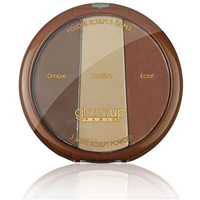 Glam Up Glam'Up Paris Poudre 3 Étapes Palette Poudre Sculpt Poudre Contouring Longue Durée et Pigmentée 29 gr Glam Up Glam'Up Paris Poudre 3 Étapes Palette Poudre Sculpt Poudre Contouring Longue Durée et Pigmentée 29 gr