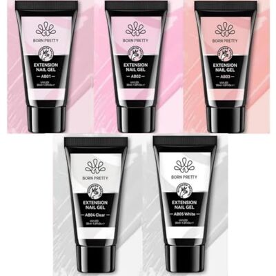 Born Pretty Polygel 6x30 ml Polygel Products Polygel blanc Polygel rose Polygel Glitter Polygel Glitter Polygel Nude Extension gel Builder gel (AB01 T/M AB21, 30 ml) Born Pretty Polygel 6x30 ml Polygel Products Polygel blanc Polygel rose Polygel Glitter Polygel Glitter Polygel Nude Extension gel Builder gel (AB01 T/M AB21, 30 ml)
