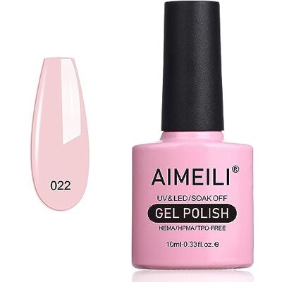 AIMEILI Vernis à Ongles Gel Naturel Rose Nude, Sans HEMA Vernis Semi Permanent Soak Off UV LED Gel Polish 10ml (022) AIMEILI Vernis à Ongles Gel Naturel Rose Nude, Sans HEMA Vernis Semi Permanent Soak Off UV LED Gel Polish 10ml (022)