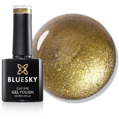 BLUESKY Cat Eye Gel Nail Polish 10ml, Woodland Light AGW02, Metallic Bronze/Gold Magnetic Gel Nail Polish with Cat Eye Effect, Gel for LED UV Lamp, Long-Lasting, Salon & Home Manicures BLUESKY Cat Eye Gel Nail Polish 10ml, Woodland Light AGW02, Metallic Bronze/Gold Magnetic Gel Nail Polish with Cat Eye Effect, Gel for LED UV Lamp, Long-Lasting, Salon & Home Manicures