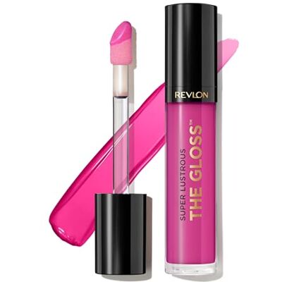 REVLON Super Lustrous Brillant à lèvres à fort impact avec formule crémeuse hydratante, infusé d'agave, d'huile de moringa et de beurre de Cupuacu, Pink Obsessed (232) REVLON Super Lustrous Brillant à lèvres à fort impact avec formule crémeuse hydratante, infusé d'agave, d'huile de moringa et de beurre de Cupuacu, Pink Obsessed (232)