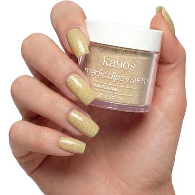 Kabos Magic Dip System Dipping Powder Poudre Acrylique Jaune pour Ongles 011 Gold Dust 20 g Poudre Acrylique Nails Nail Art Poudre pour Ongles Kabos Magic Dip System Dipping Powder Poudre Acrylique Jaune pour Ongles 011 Gold Dust 20 g Poudre Acrylique Nails Nail Art Poudre pour Ongles
