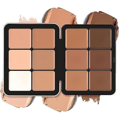 FAFOUR Carla Secret Concealer Palette de maquillage, crème blush palette, longue tenue Full Coverage Makeup pour une peau impeccable (#2) FAFOUR Carla Secret Concealer Palette de maquillage, crème blush palette, longue tenue Full Coverage Makeup pour une peau impeccable (#2)