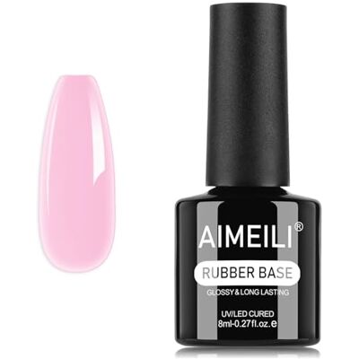 AIMEILI 5 en 1 Rubber Base Coat Néon Macaron Gel Base Caoutchouc UV LED Renforcement et Réparation de Manucure, Colle de Décorations 8ml (1361) AIMEILI 5 en 1 Rubber Base Coat Néon Macaron Gel Base Caoutchouc UV LED Renforcement et Réparation de Manucure, Colle de Décorations 8ml (1361)