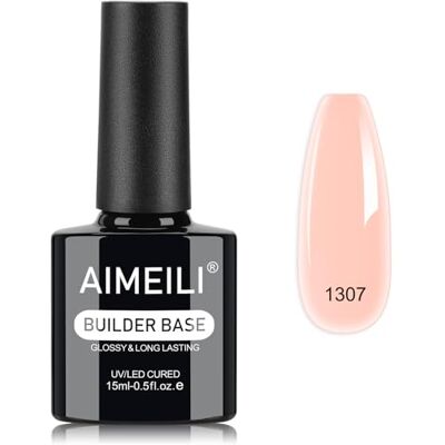 AIMEILI 15ml Gel Construction Ongle UV 8 en 1, Rose Builder Gel Base et Structure pour Extensions, Renforcement et Réparation de Manucure Nail Art 1307 AIMEILI 15ml Gel Construction Ongle UV 8 en 1, Rose Builder Gel Base et Structure pour Extensions, Renforcement et Réparation de Manucure Nail Art 1307
