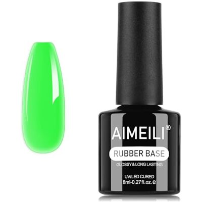AIMEILI 5 en 1 Rubber Base Coat Néon Macaron Gel Base Caoutchouc UV LED Renforcement et Réparation de Manucure, Colle de Décorations 8ml (1356) AIMEILI 5 en 1 Rubber Base Coat Néon Macaron Gel Base Caoutchouc UV LED Renforcement et Réparation de Manucure, Colle de Décorations 8ml (1356)