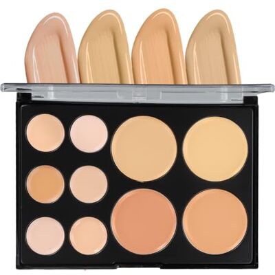 Litinliv Palette de 10 couleurs de correcteur, crème de masquage, crème anti-cernes, crème ultra couvrante, palette de maquillage, pour couvrir, surligner et contourer Litinliv Palette de 10 couleurs de correcteur, crème de masquage, crème anti-cernes, crème ultra couvrante, palette de maquillage, pour couvrir, surligner et contourer