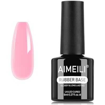 AIMEILI 5 en 1 Rubber Base Coat Néon Macaron Gel Base Caoutchouc UV LED Renforcement et Réparation de Manucure, Colle de Décorations 8ml (1350) AIMEILI 5 en 1 Rubber Base Coat Néon Macaron Gel Base Caoutchouc UV LED Renforcement et Réparation de Manucure, Colle de Décorations 8ml (1350)