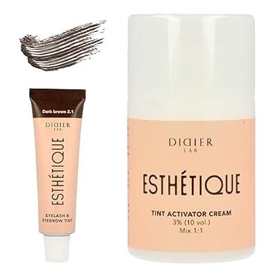 DIDIER LAB SET Teinte esthétique pour sourcils et cils Marron foncé + activateur DIDIER LAB SET Teinte esthétique pour sourcils et cils Marron foncé + activateur