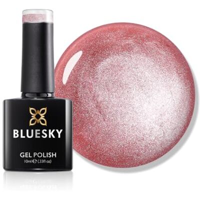 BLUESKY Gel Nail Polish 10ml, Rose Gold Royale MTB04, Pink Metallic Gel Nail Polish for 21 Day Manicure, Requires Curing Under LED UV Nail Lamp BLUESKY Gel Nail Polish 10ml, Rose Gold Royale MTB04, Pink Metallic Gel Nail Polish for 21 Day Manicure, Requires Curing Under LED UV Nail Lamp