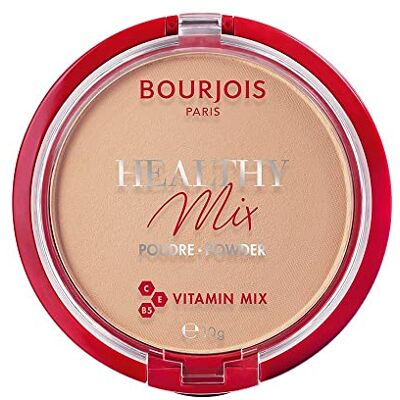 Bourjois Poudre Compacte Healthy Mix 04 Golden Beige Effet Matifiant Formule Clean & Vegan Pour Un Teint Eclatant Vitamines C, E & B5-24h D'Hydratation Miroir & Eponge Intégrés Bourjois Poudre Compacte Healthy Mix 04 Golden Beige Effet Matifiant Formule Clean & Vegan Pour Un Teint Eclatant Vitamines C, E & B5-24h D'Hydratation Miroir & Eponge Intégrés