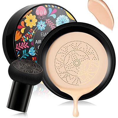 CCKULOOB Mushroom Head Air Cushion Fond de teint liquide Tête de champignon Coussin d'air CC crème Base de maquillage BB Cream Teinte de peau uniforme Pour tous les types de peau Naturel CCKULOOB Mushroom Head Air Cushion Fond de teint liquide Tête de champignon Coussin d'air CC crème Base de maquillage BB Cream Teinte de peau uniforme Pour tous les types de peau Naturel