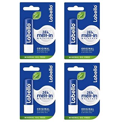 Labello Classic Care Lip Balm 5,5 ml /4,8 g, pack of 4 Labello Classic Care Lip Balm 5,5 ml /4,8 g, pack of 4